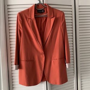 Orange Boyfriend Blazer